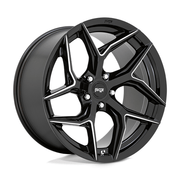 Niche 1PC M266 TORSION 20x10.5 Gloss Black Milled 5x114.3 40mm