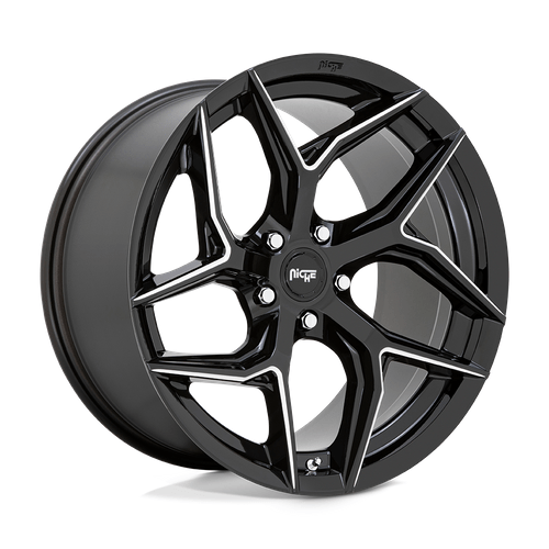 Niche 1PC M266 TORSION 20x10.5 Gloss Black Milled 5x114.3 40mm