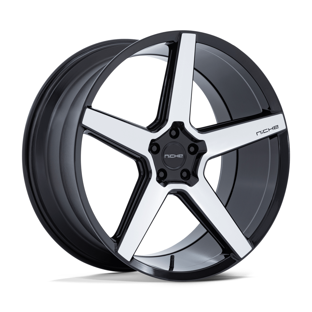 Niche 1PC NC283 MODENA 20x10.5 Gloss Black W/ Machined Face 5x114.3 38mm