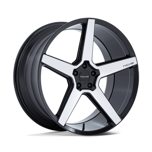 Niche 1PC NC283 MODENA 20x9 Gloss Black W/ Machined Face 5x114.3 35mm