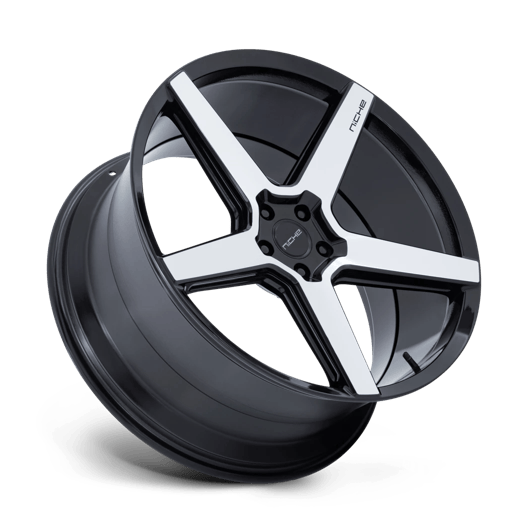 Niche 1PC NC283 MODENA 20x10.5 Gloss Black W/ Machined Face 5x114.3 38mm