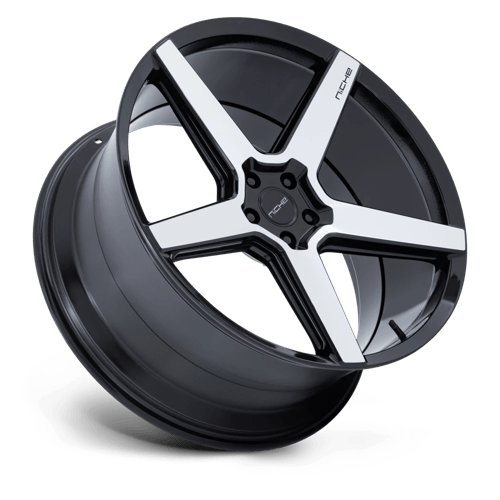 Niche 1PC NC283 MODENA 20x9 Gloss Black W/ Machined Face 5x114.3 35mm