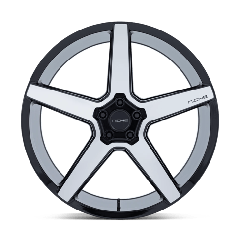 Niche 1PC NC283 MODENA 20x9 Gloss Black W/ Machined Face 5x114.3 35mm