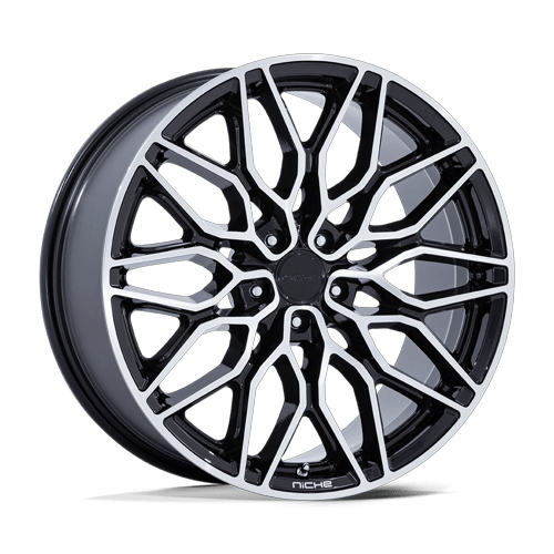 Niche 1PC NC277 CALABRIA 5 20x9 Gloss Black Machined 5x114.3 35mm