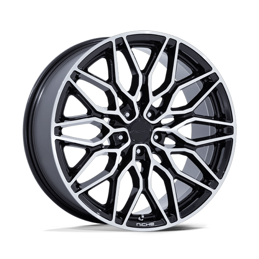 Niche 1PC NC277 CALABRIA 5 20x9 Gloss Black Machined 5x114.3 35mm