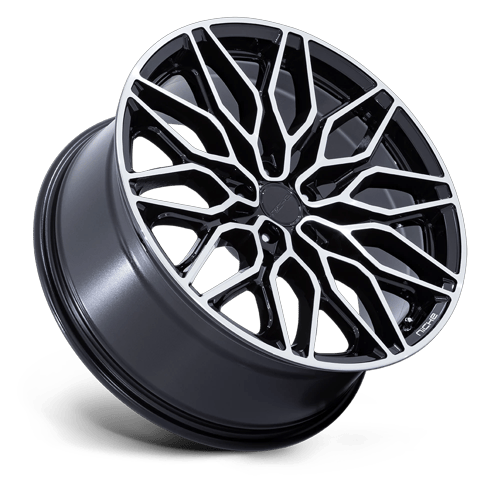 Niche 1PC NC277 CALABRIA 5 20x9 Gloss Black Machined 5x114.3 35mm
