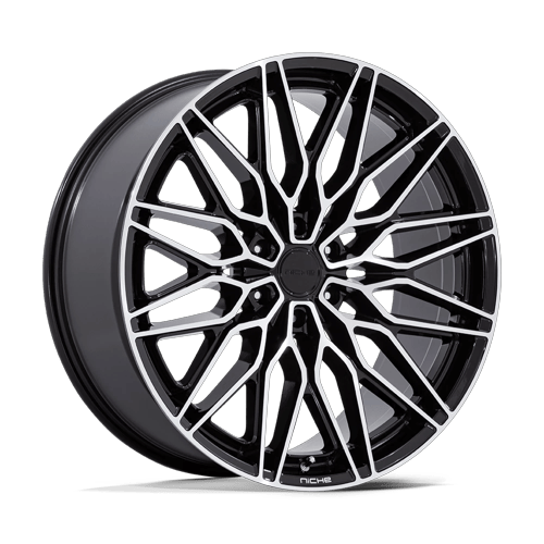 Niche 1PC NC278 CALABRIA 6 22x9.5 Gloss Black W/ Machined 6x135 30mm