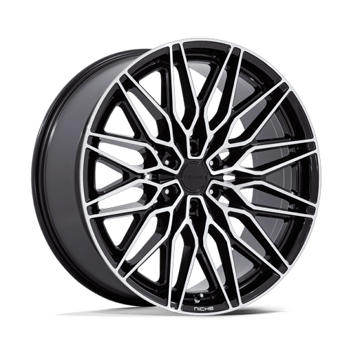 Niche 1PC NC278 CALABRIA 6 22x9.5 Gloss Black W/ Machined 6x135 30mm