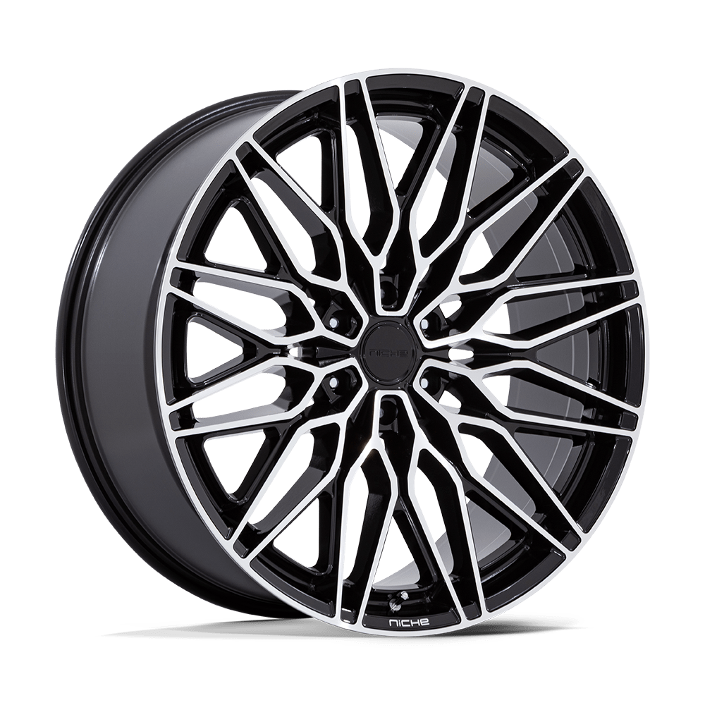 Niche 1PC NC278 CALABRIA 6 22x9.5 Gloss Black W/ Machined 6x135 30mm