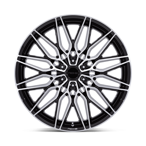 Niche 1PC NC278 CALABRIA 6 22x9.5 Gloss Black W/ Machined 6x135 30mm