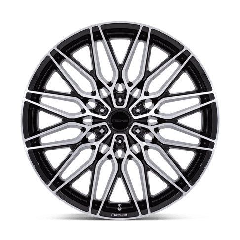 Niche 1PC NC278 CALABRIA 6 22x9.5 Gloss Black W/ Machined 6x135 30mm