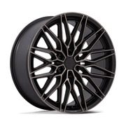 Niche 1PC NC278 CALABRIA 6 20x9.5 Matte Black Machined Dark Tint 6x135 30mm