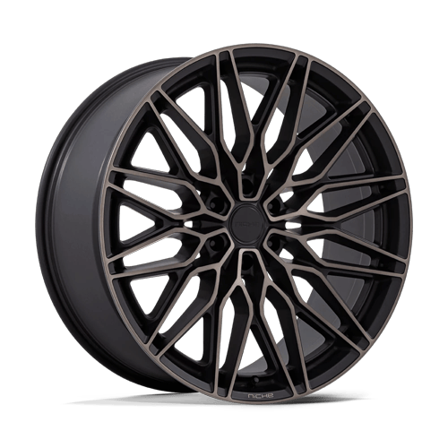Niche 1PC NC278 CALABRIA 6 20x9.5 Matte Black Machined Dark Tint 6x135 30mm