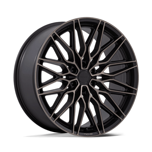 Niche 1PC NC278 CALABRIA 6 22x9.5 Matte Black Machined Dark Tint 6x135 30mm