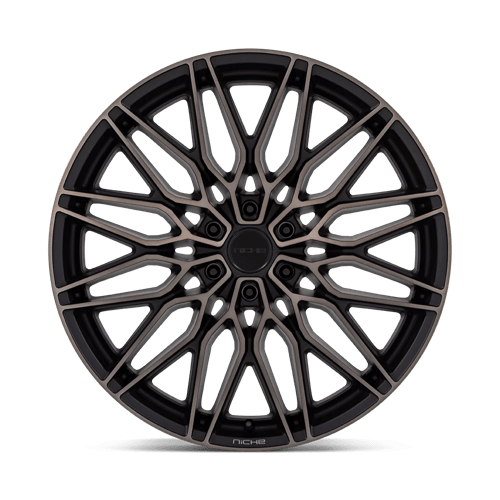 Niche 1PC NC278 CALABRIA 6 20x9.5 Matte Black Machined Dark Tint 6x135 30mm