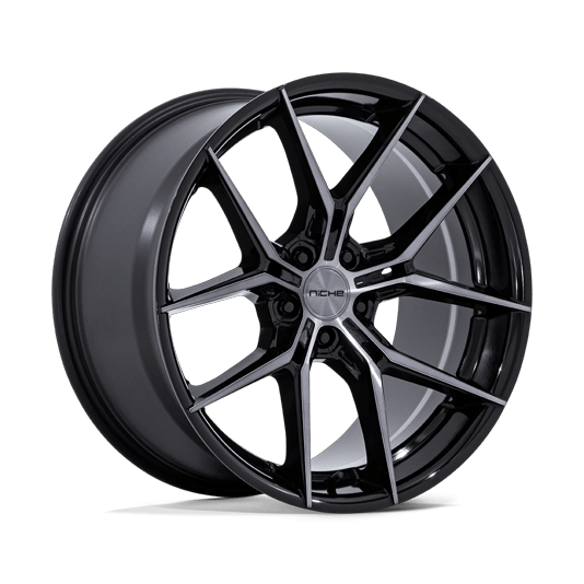 Niche 1PC NC279 PRODIGY 5 20x11 Gloss Black Dark Tinted Clear 5x114.3 50mm