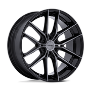 Niche 1PC NC280 PRODIGY 6 22x9.5 Gloss Black Dark Tinted Clear 6x135 25mm