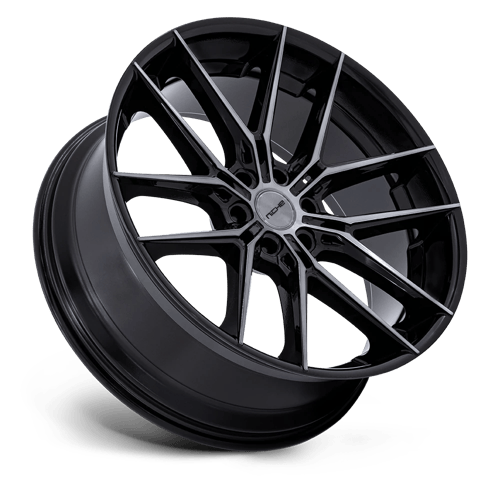 Niche 1PC NC280 PRODIGY 6 22x9.5 Gloss Black Dark Tinted Clear 6x135 25mm