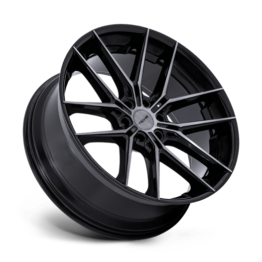 Niche 1PC NC280 PRODIGY 6 22x9.5 Gloss Black Dark Tinted Clear 6x135 25mm