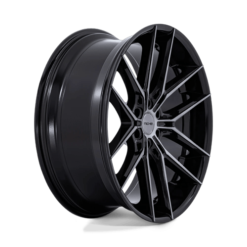 Niche 1PC NC280 PRODIGY 6 22x9.5 Gloss Black Dark Tinted Clear 6x135 25mm