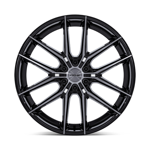 Niche 1PC NC280 PRODIGY 6 22x9.5 Gloss Black Dark Tinted Clear 6x135 25mm