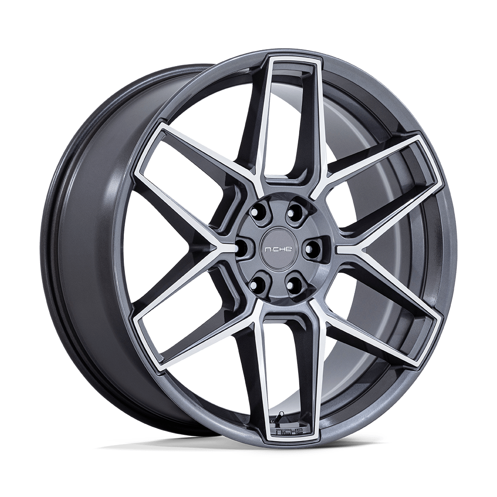 Niche 1PC NC281 RISE 20x10.5 Anthracite W/ Machined Face 5x114.3 38mm