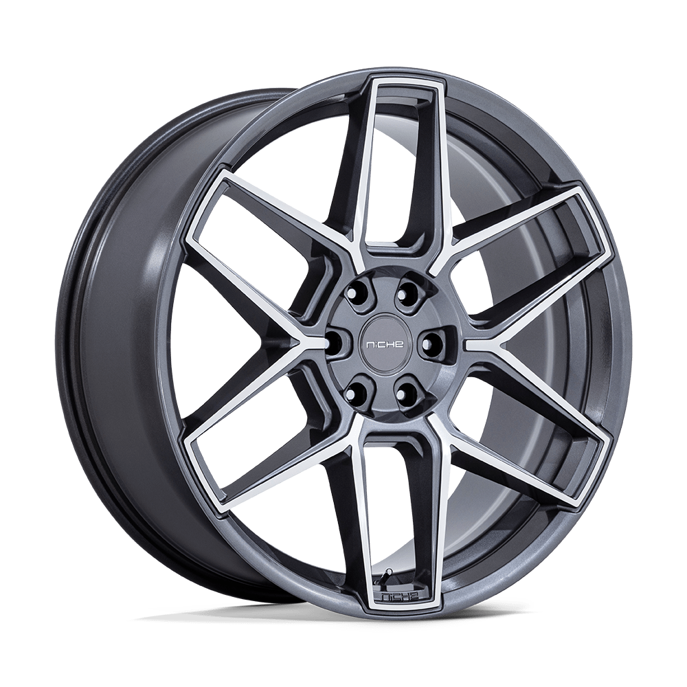 Niche 1PC NC281 RISE 20x9 Anthracite W/ Machined Face 5x114.3 35mm
