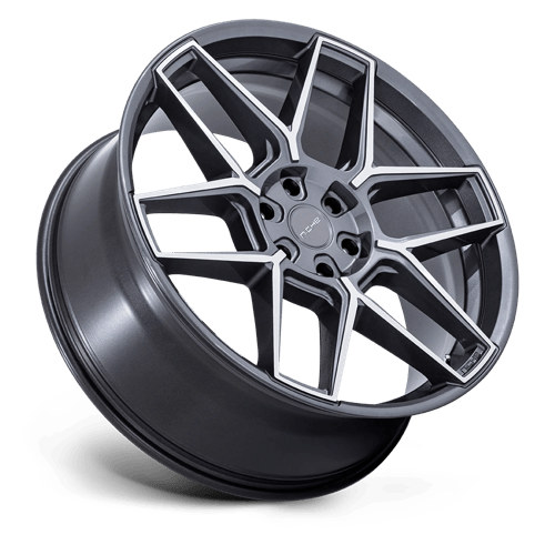 Niche 1PC NC281 RISE 20x10.5 Anthracite W/ Machined Face 5x114.3 38mm
