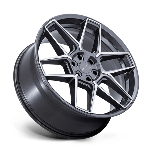 Niche 1PC NC281 RISE 20x10.5 Anthracite W/ Machined Face 5x114.3 38mm
