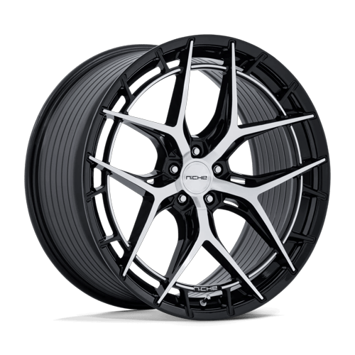 Niche 1PC NC286 RIVIERA 20x10.5 Gloss Black W/ Machined Face 5x114.3 40mm