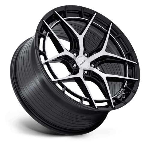 Niche 1PC NC286 RIVIERA 20x10.5 Gloss Black W/ Machined Face 5x114.3 40mm