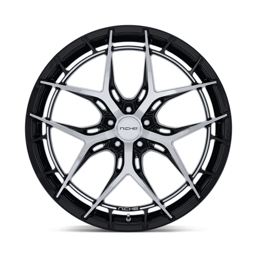 Niche 1PC NC286 RIVIERA 20x11 Gloss Black W/ Machined Face 5x114.3 50mm