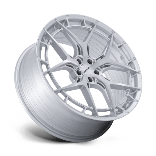 Niche 1PC NC286 RIVIERA 20x10.5 Gloss Silver W/ Brushed Face 5x114.3 40mm