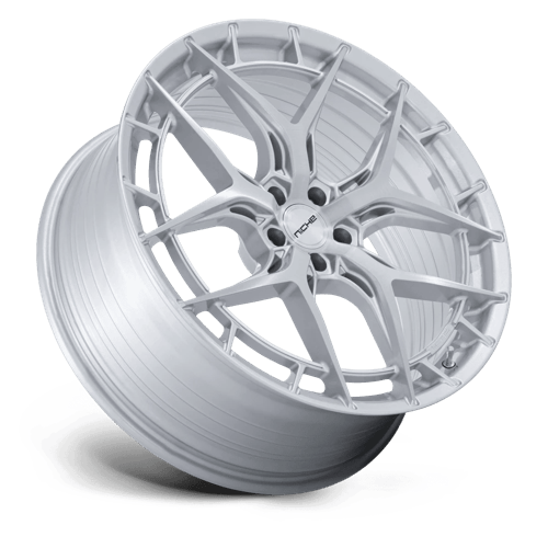 Niche 1PC NC286 RIVIERA 20x9 Gloss Silver W/ Brushed Face 5x114.3 35mm