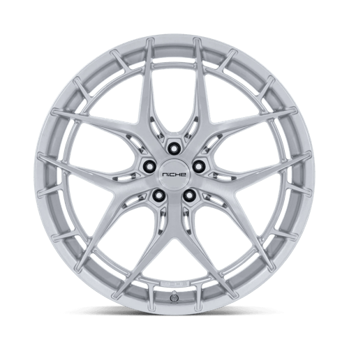 Niche 1PC NC286 RIVIERA 20x11 Gloss Silver W/ Brushed Face 5x114.3 50mm