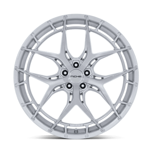 Niche 1PC NC286 RIVIERA 20x9.5 Gloss Silver W/ Brushed Face 5x114.3 35mm