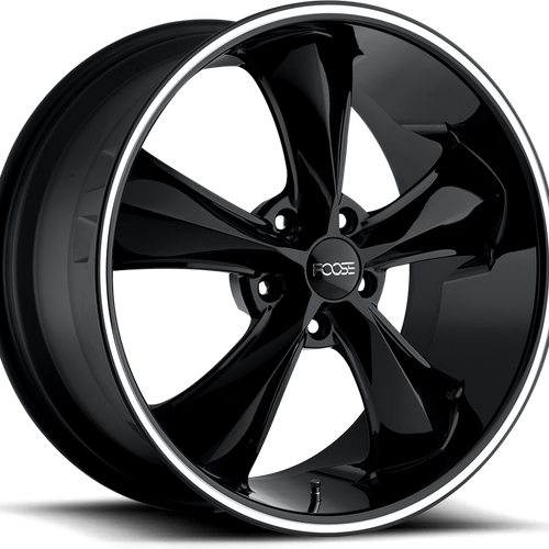 Foose 1PC F104 LEGEND 20x8.5 Gloss Black Milled 5x114.3 32mm