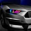 Oracle Lighting 18-23 Ford Mustang Dynamic ColorSHIFT LED Headlights - Black Series