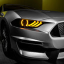 Oracle Lighting 18-23 Ford Mustang Dynamic ColorSHIFT LED Headlights - Black Series