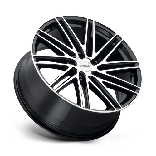 Petrol P1C 18x8 Gloss Black W/ Mach Cut Face 5x114.3 40mm