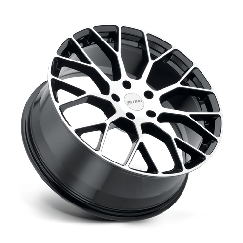 Petrol P2B 20x8.5 Gloss Black W/ Mach Cut Face 5x114.3 40mm