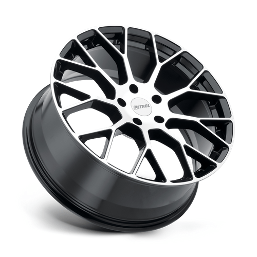 Petrol P2B 20x8.5 Gloss Black W/ Mach Cut Face 5x114.3 40mm