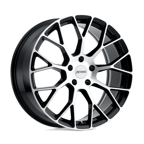 Petrol P2B 20x8.5 Gloss Black W/ Mach Cut Face 5x114.3 40mm
