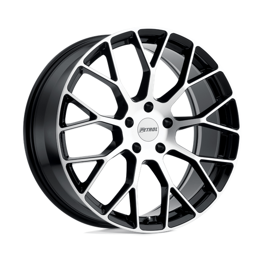 Petrol P2B 20x8.5 Gloss Black W/ Mach Cut Face 5x114.3 40mm