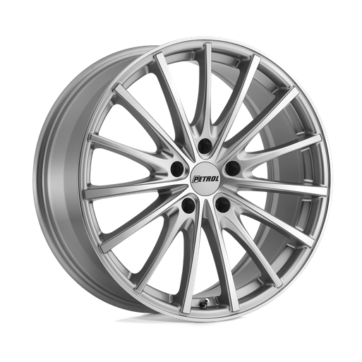 Petrol P3A 17x8 Silver W/ Machined Cut Face 5x114.3 40mm