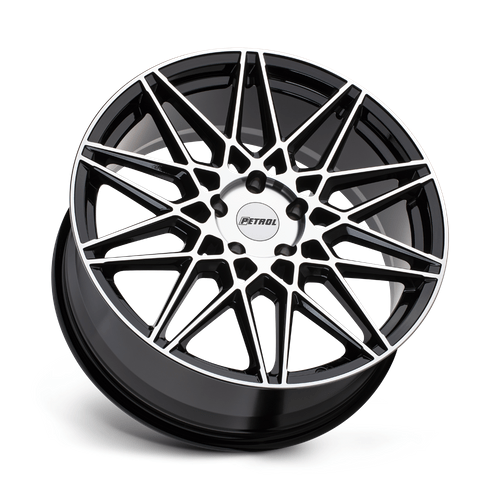 Petrol P3C 17x8 Gloss Black W/ Mach Cut Face 5x114.3 40mm