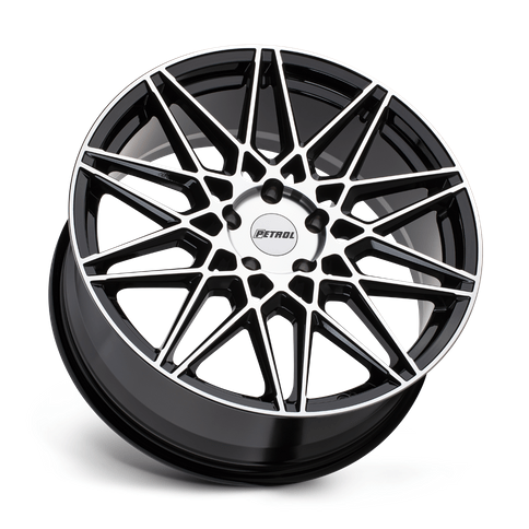 Petrol P3C 20x8.5 Gloss Black W/ Mach Cut Face 5x114.3 40mm