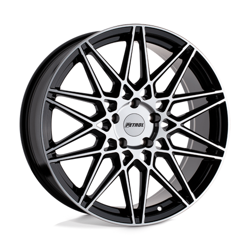 Petrol P3C 17x8 Gloss Black W/ Mach Cut Face 5x114.3 40mm