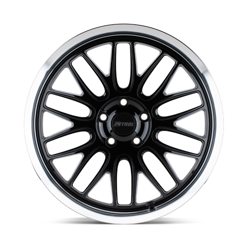 Petrol P4C 20x8.5 Gloss Black W/ Mach Cut Lip 5x114.3 40mm