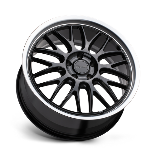 Petrol P4C 20x8.5 Gloss Black W/ Mach Cut Lip 5x114.3 40mm
